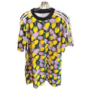 Adidas Women's‎ Floral T-Shirt Dress Multicolor Knee Length Size L